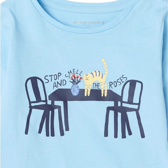 Amazon Essentials Girls👧🏻Long-Sleeve T-Shirts 5 in Multipacks Sz L - Picture 3 of 8